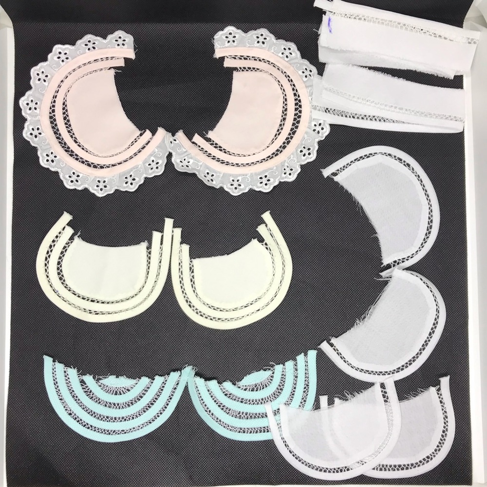Cuello Punto Paris Para vestido niña muñeca Collars Doll Girl Dress Lot